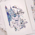 Journal decoration using Bear’s Journey PET tape with pastel blue clouds and dreamlike bear motif - Miouva