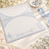Bellflower B5 notepad with soft blue botanical frame and lined writing page
