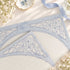 Bellflower B5 notepad close-up with delicate blue floral border details