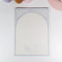 Vertical grid Bellflower B5 notepad page featuring hand-drawn bellflower motif - Miouva