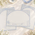Bellflower B5 notepads with blue hand-drawn floral borders and lined layouts