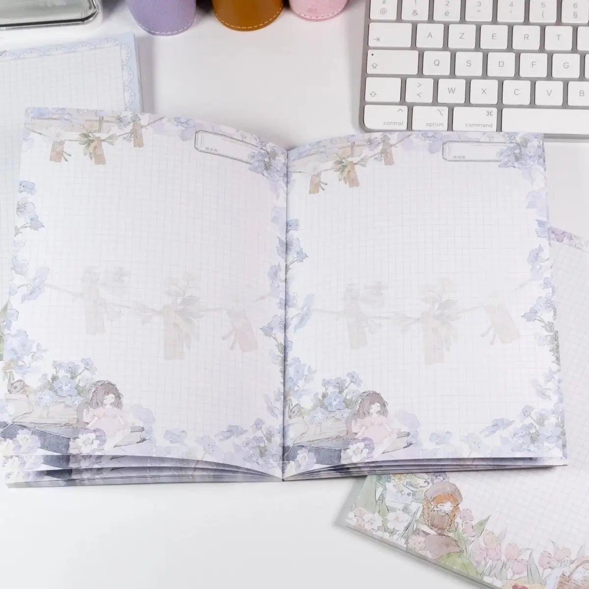 Blooming Days A5 Grid Notepads - Solkatt