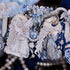 Detailed view of Blue Angel PET Tape showing two angel girls with soft pastel wings and rainbow shine - Miouva