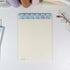 Summer Beach B5 notepad with blue coastal header and writing lines