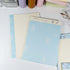 Summer Beach B5 notepad sheets with blue seaside designs