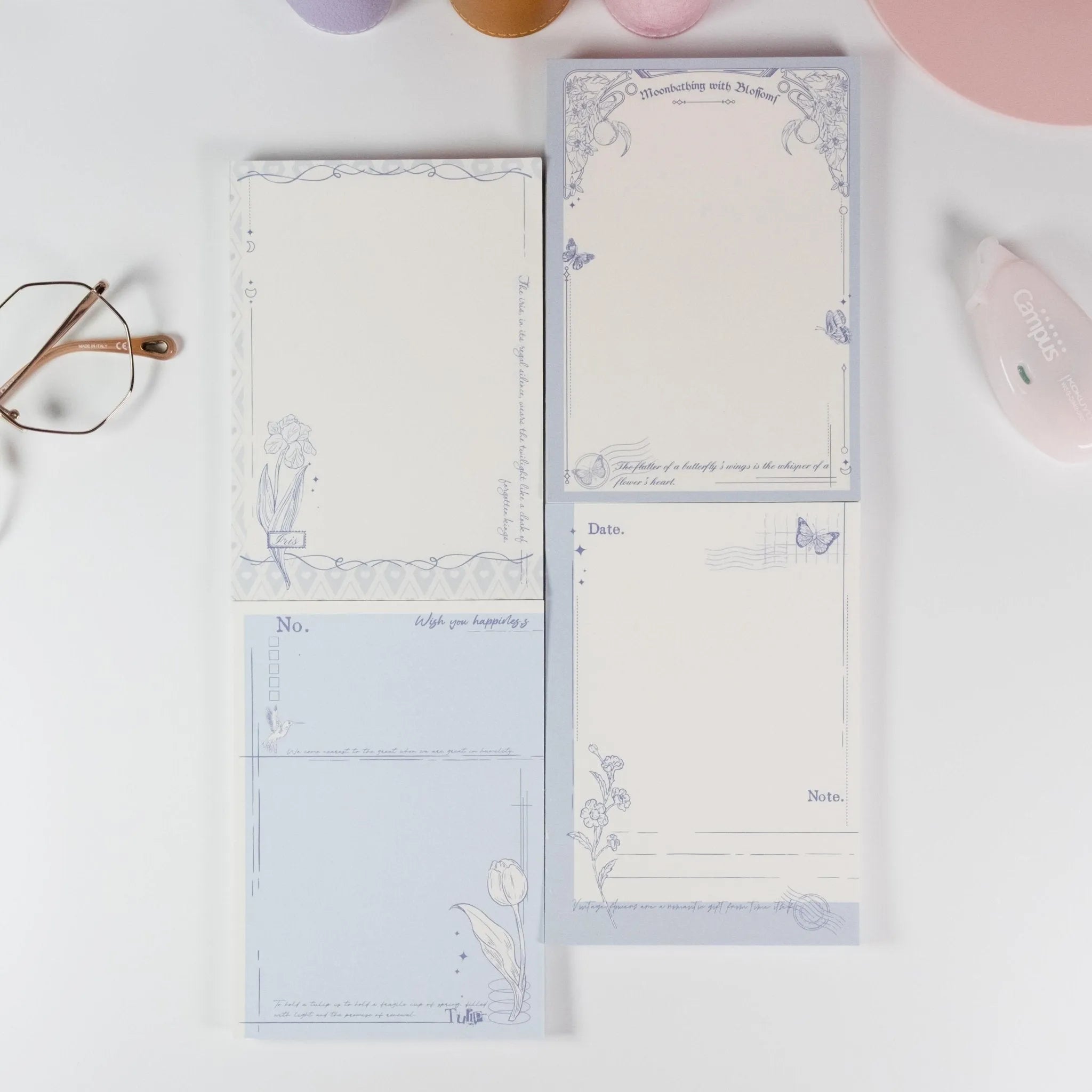 Butterfly and Flower A6 Notepad - Solkatt