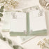 Butterfly Dreams A6 butterfly notepad in soft green vintage design