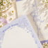 Bloc-notes A6 Floral Fruits avec fruits et fleurs couleur lavande