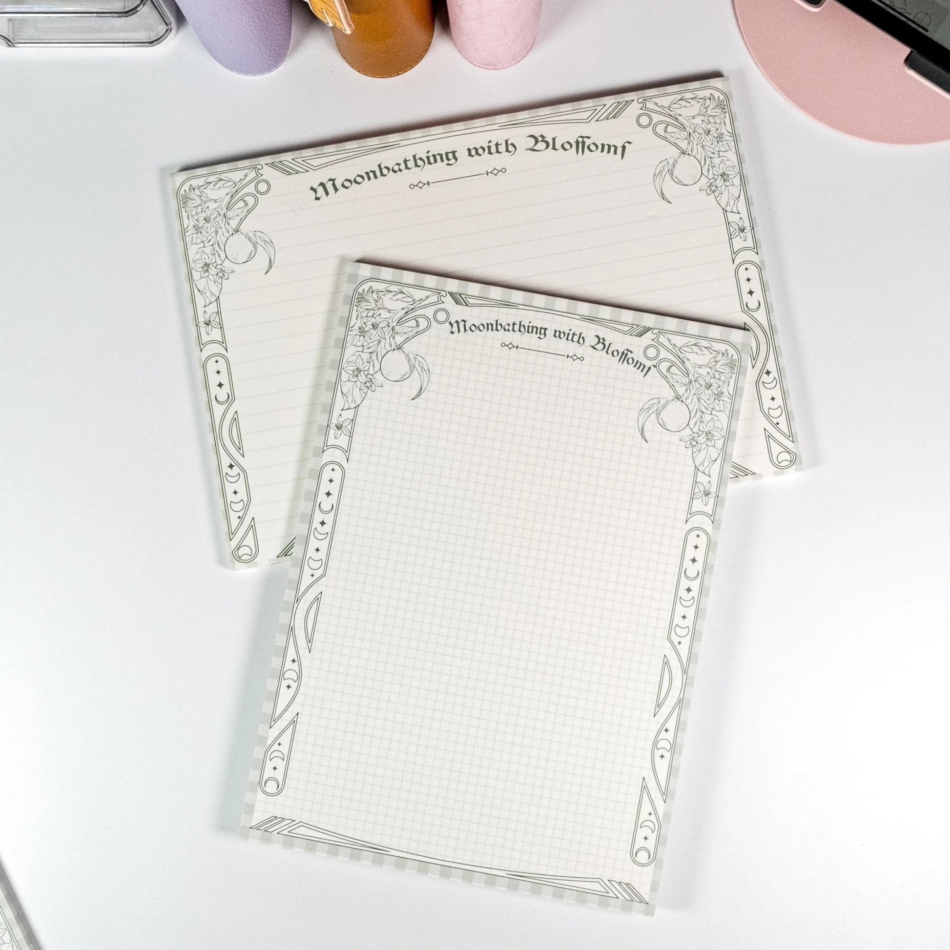 Hand-drawn Floral Yuzu Blossom B5 Notepad - Solkatt
