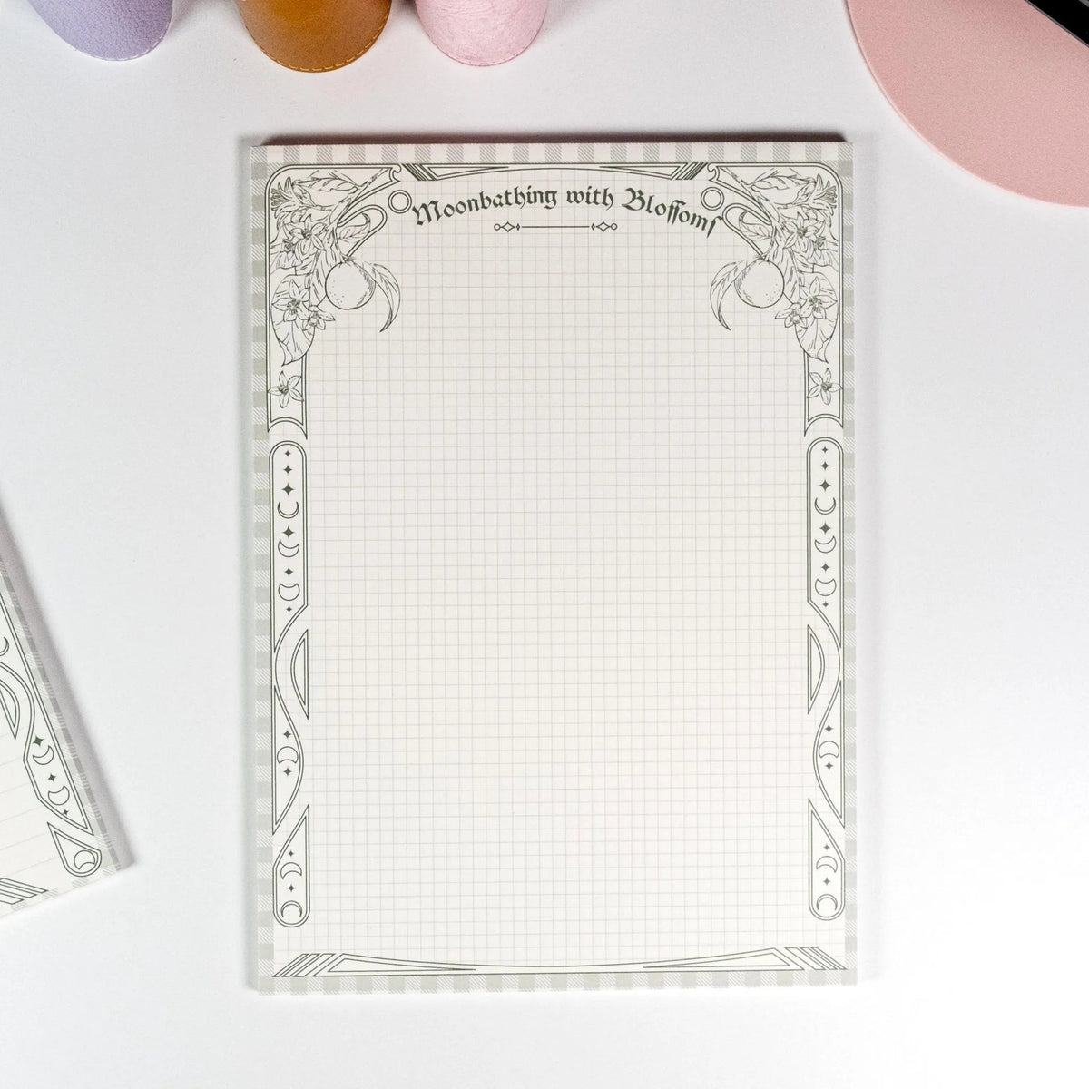 Hand-drawn Floral Yuzu Blossom B5 Notepad - Solkatt