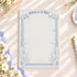 Morning Glory B5 vertical grid notepad with vintage floral border