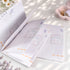 Little Chirp A6 notepad open pages with double-sided illustrated design