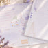 Little Chirp A6 notepad detail with illustrated Eiffel Tower design