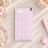 Pink & Ink Personal notepad with pink and black memo layout