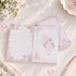 Pink Primrose Pocket memo pad with Bouquet Girl floral design