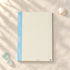 Bloc-notes B5 Summer Beach Seashell Grid avec papier crème quadrillé et bande latérale bleue
