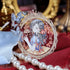 Snow White PET tape close-up with an oval framed portrait, blue butterflies and red bows