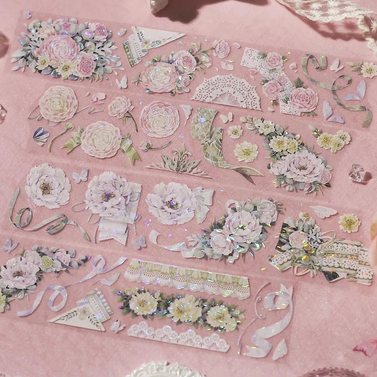 Soft Weave Floral & Lace PET Tape - Solkatt