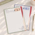 Vintage Train Postage A5 notepads in yellow green and red blue designs